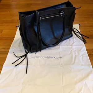 Rebecca Minkoff black tote purse.